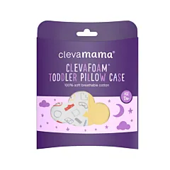 Clevamama Toddler Pillow Case - Yellow/Grey