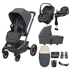 Maxi-Cosi Fame Complete Travel System with Coral Slide Pro & FamilyFix Slide Pro