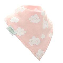 Ziggle Soft Bandana Bib - Pink Clouds 