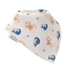 Ziggle Soft Bandana Bib - Monkeys and Toucans