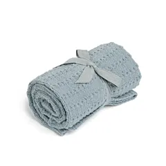 Mamas & Papas Chenille Blanket - Blue Stripe