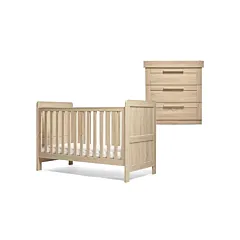 Atlas 2 Piece Cotbed Set - Light Oak
