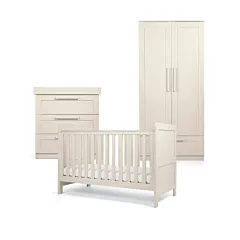 mamas and papas furniture sets atlas 3 piece cotbed range with dresser changer wardrobe stone at Bella Baby