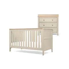 Mamas & Papas Wedmore 2Piece Cot Bed Set Cashmere / Oak