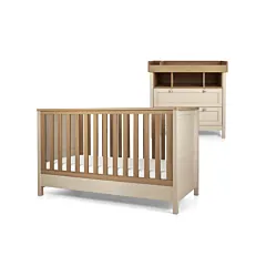 Harwell 2 Piece Cotbed & Dresser Changer Set - Cashmere