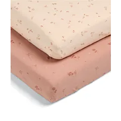 Mamas & Papas Cot/Bed Fitted Sheets 2Pack- Wildflower
