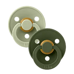 BIBS Colour Latex Pacifiers - Sage/Hunter Green - 2 Pack